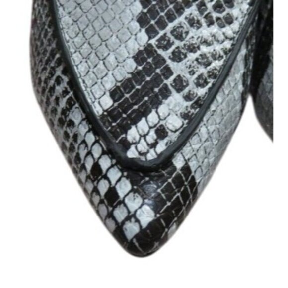 Lulus Emmy Vegan Leather Python Snake Embossed Ballet Flats Driving Moccasins 7 - Picture 2 of 12